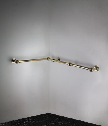 Rail d'appui d'angle en laiton articulé à rotule (153NBR)