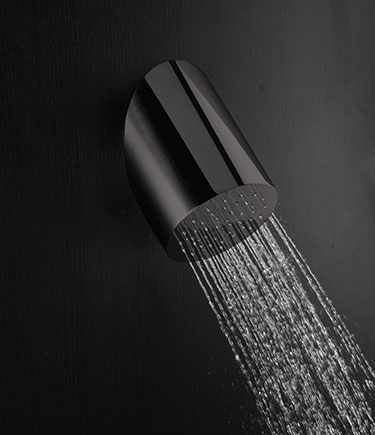Pommeau de douche Apex noir chromé (75NBC)
