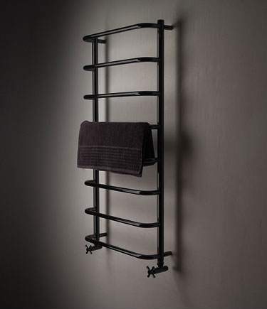 Sèche-serviettes chauffant Archie en chrome noir (178BC)