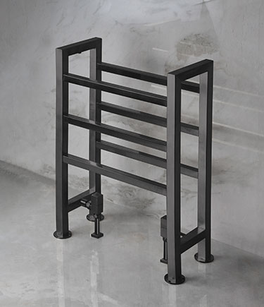 Sèche-serviettes chauffant cubique cheval noir chromé (57YBC)