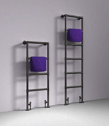 Porte-serviettes Deco noir chromé (58EEBC)