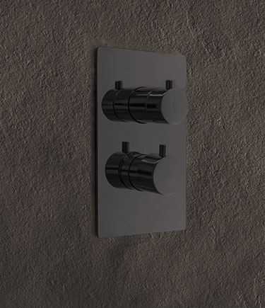 Robinet de Douche à 1, 2 ou 3 Voies Chrome Noir (81EBC)