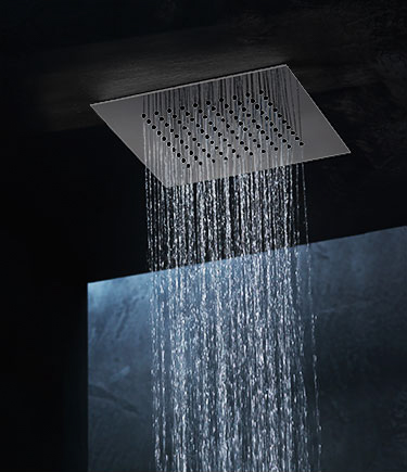 Pomme de douche de plafond Loft, chrome noir (75TBC)