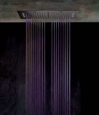 Pomme de douche multifonction Lucent noir chromé (75PBC)