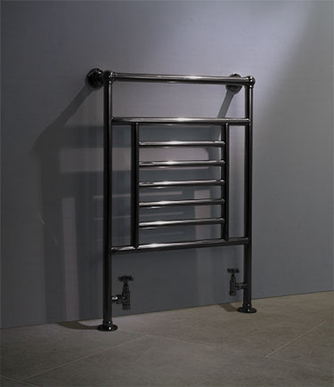 Porte-serviettes chauffant en chrome noir Old Century (57FBC)