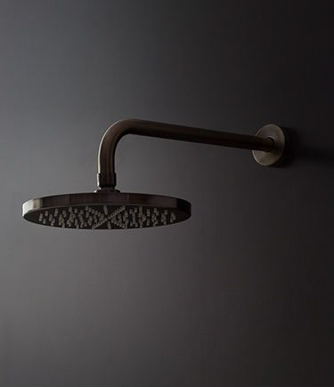 Pommeaux de douche chromés noirs