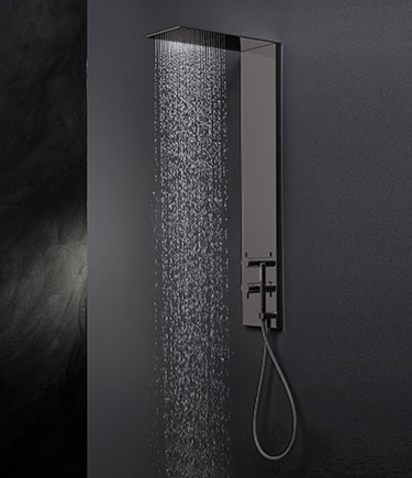 Colonne de douche élégante en chrome noir (78ABC)