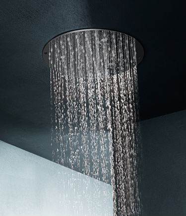 Pomme de douche à effet pluie Studio, chrome noir (75UBC)