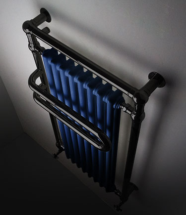 Radiateur sèche-serviettes Thomas noir chromé (175BC)