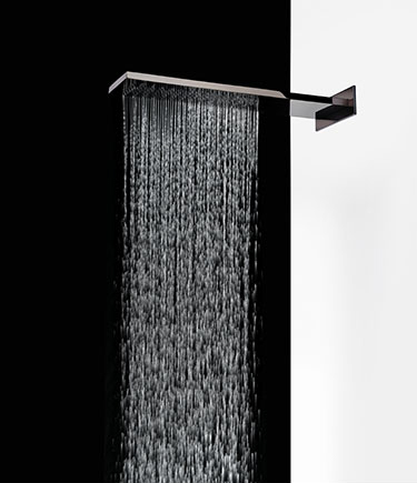 Pommeau de douche pluie et cascade Soak noir chromé (77ZBC)