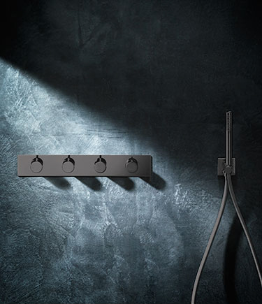 Robinet de Douche Haut Débit Chrome Noir 5 Voies (81HBL)