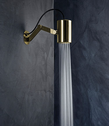 Pomme de douche réglable en laiton Exo (75MBR)