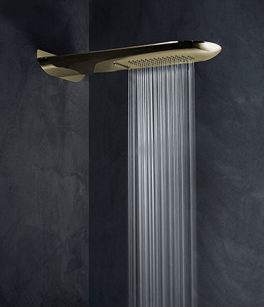 Pomme de douche à effet pluie et cascade dorsale en laiton (75EB)