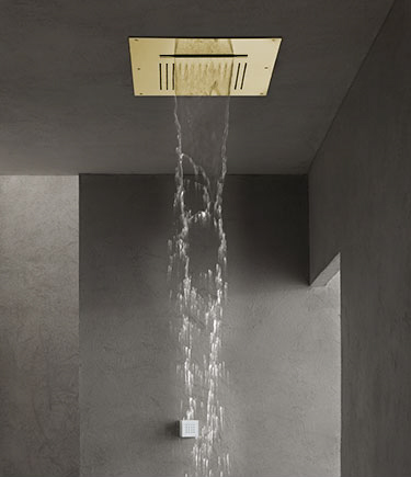 Pomme de douche de plafond Duet en laiton (78RBR)
