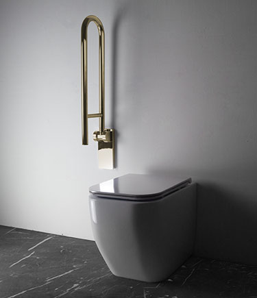 Barre d'appui pour toilettes à charnière en laiton (150GBR)