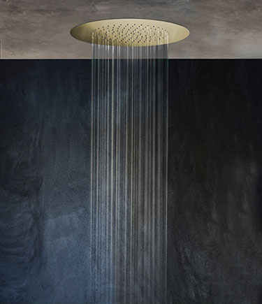 Pommeau de douche à effet pluie en laiton Wafer (75LBR)