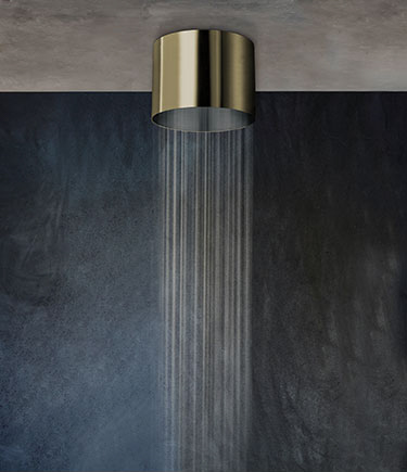Pommeau de douche monté au plafond en laiton cylindrique (75BB)