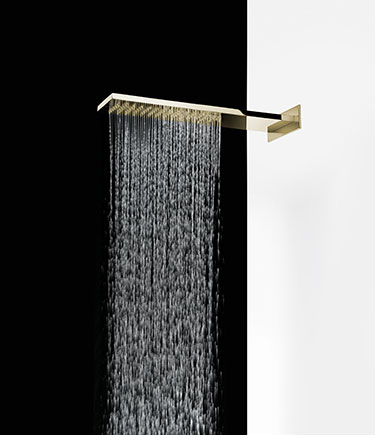 Pommeau de douche à effet pluie et cascade en laiton trempé (77ZBR)