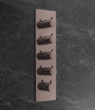 Robinet de douche à 4 voies à haut débit, bronze (81GBZ)