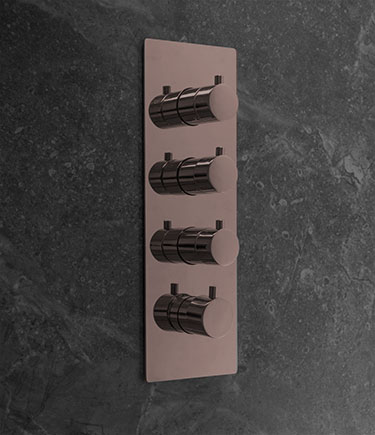 Robinet de Douche à 3 Voies à Haut Débit, Bronze (81FBZ)