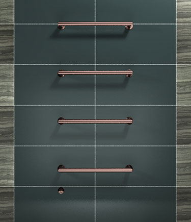 Radiateur porte-serviettes électrique flottant en bronze (58ELBZ)