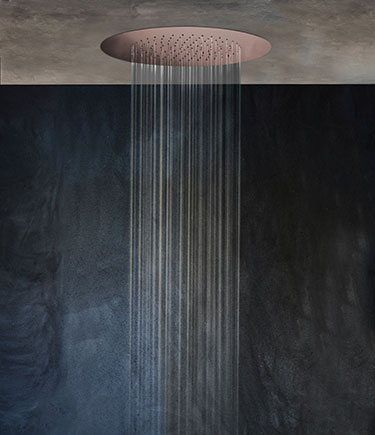 Pommeau de douche à effet pluie en bronze gaufré (75LBZ)