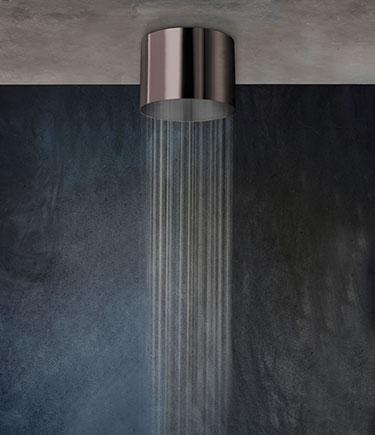 Pommeau de douche monté au plafond, cylindre, bronze (75BBZ)