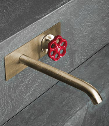 Mitigeur de Lavabo Mural Progressif en Laiton Fleur (33FL)