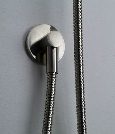 Coude Murale de Douche en Nickel Brossé (36KK)