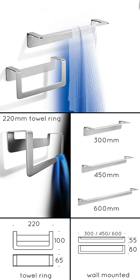 Porte-Serviettes en Acier Inoxydable (55DST)