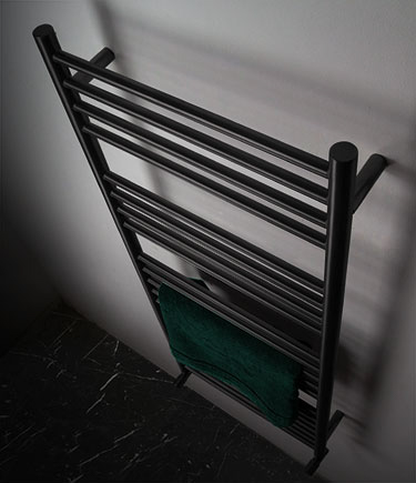 Porte-serviettes en chrome noir brossé (57CBK)