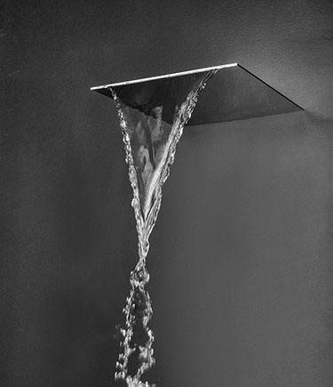 Pommeau de douche cascade en acier inoxydable (75G)