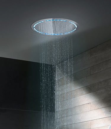 Pomme de Douche Ronde Fixée au Plafond avec Lumières (78U)