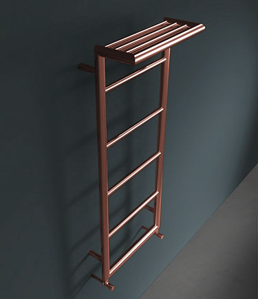 Radiateur Sèche-Serviettes Mural Etagère en Cuivre (58CO)