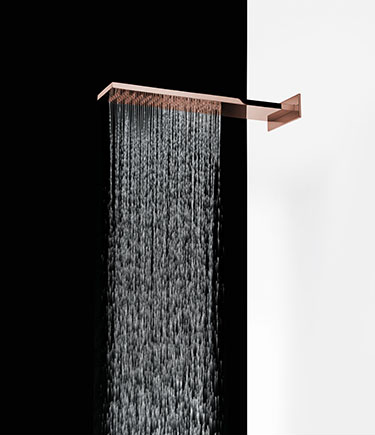 Pomme de douche à effet pluie et cascade en cuivre trempé (77ZC)