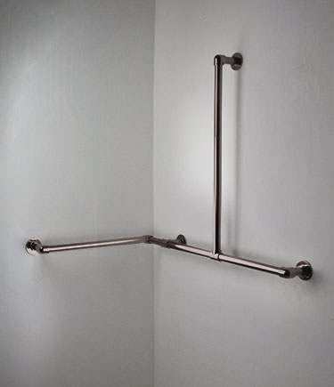 Barre d-appui d-angle en forme de L, bronze classique (150PBZ)