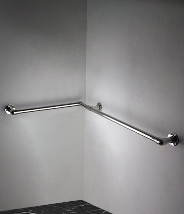 Barre appui angle chromée classique (150N)