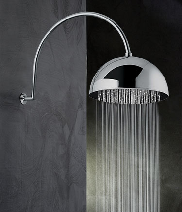Pommeau de douche à dôme en acier inoxydable (75H)