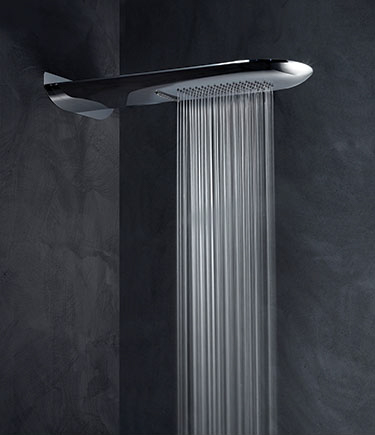 Pomme de douche dorsale à pluie et cascade (75E)