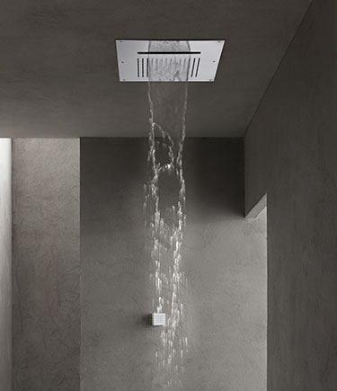 Pommeau de douche à effet pluie et cascade de plafond Duet (78R)