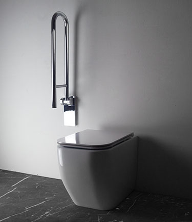 Barre appui pour toilettes à charnière (150G)