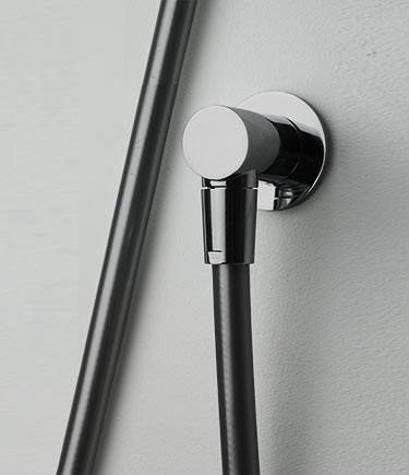 Coude de douche Forge en chrome noir (87VBC)