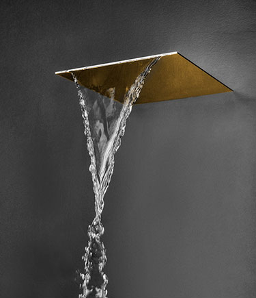 Pommeau de douche cascade doré Cascade (75GG)