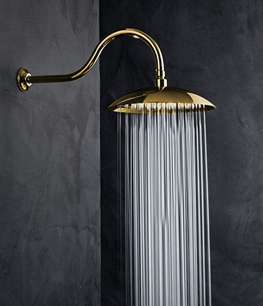 Pommeau de douche à effet pluie rétro doré (75KG)
