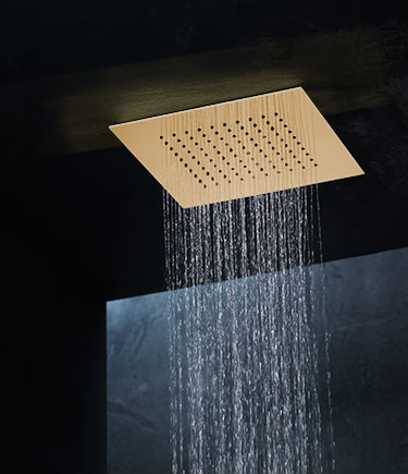 Pommeau de douche monté au plafond Loft Gold (75TG)