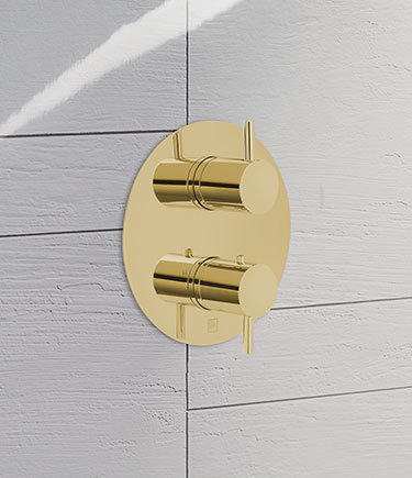 Robinet Thermostatique de Douche Encastré Or (43NN)