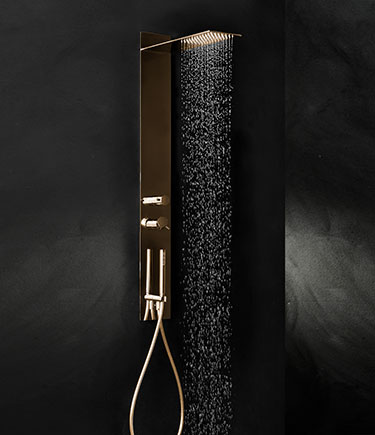 Colonne de douche encastrable fine dorée (79GD)