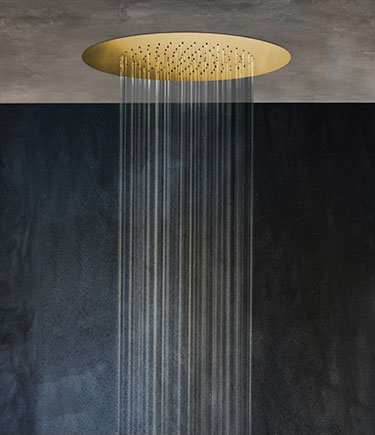 Pommeau de douche à effet pluie Wafer Gold (75LG)