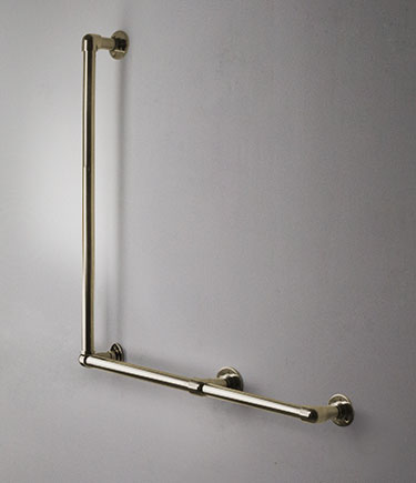 Barre d'appui classique en forme de L en laiton (150LBR)