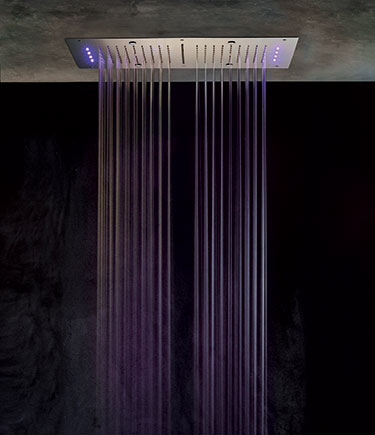Pommeau de douche multifonction LED Lucent en acier inoxydable (75P)